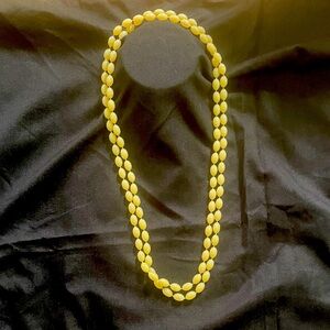 Elegant Yellow Beaded Necklace